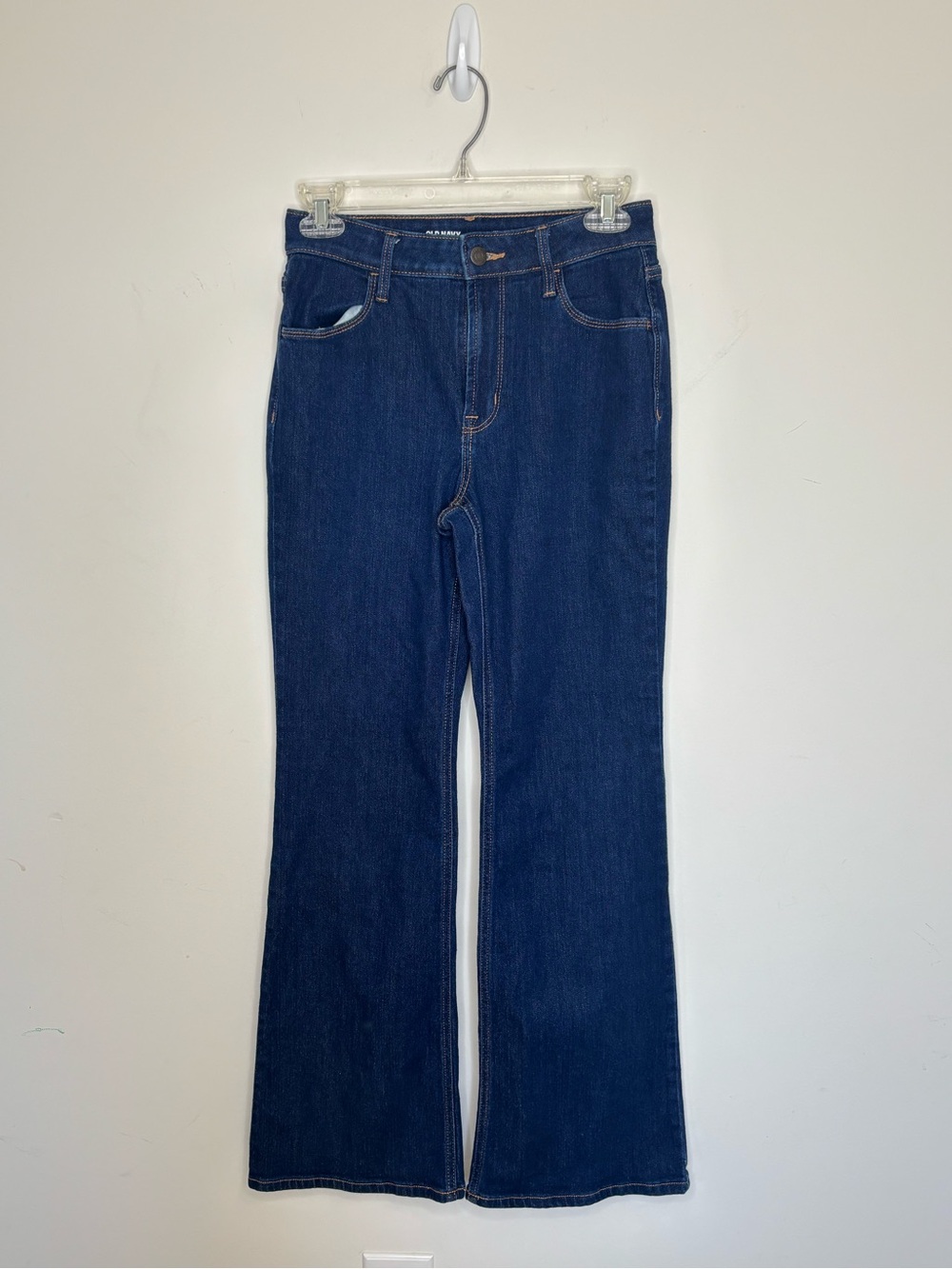 M1 Old Navy Indigo High- Rise Wow Flare Denim Jeans Dark Wash Women Size 2